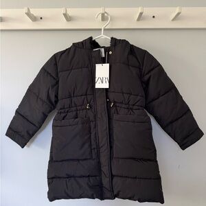 Zara Kids Black Puffer Coat